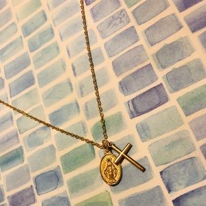 Cross with Mary charm